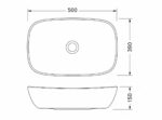 KNB Oval Washbasin - White - Image 2