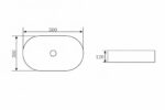 KNB Oval Washbasin - White - Image 2
