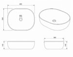 KNB Oval Washbasin - Matt Black - Image 2