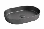 KNB Oval Washbasin - Gun Grey - Image 1