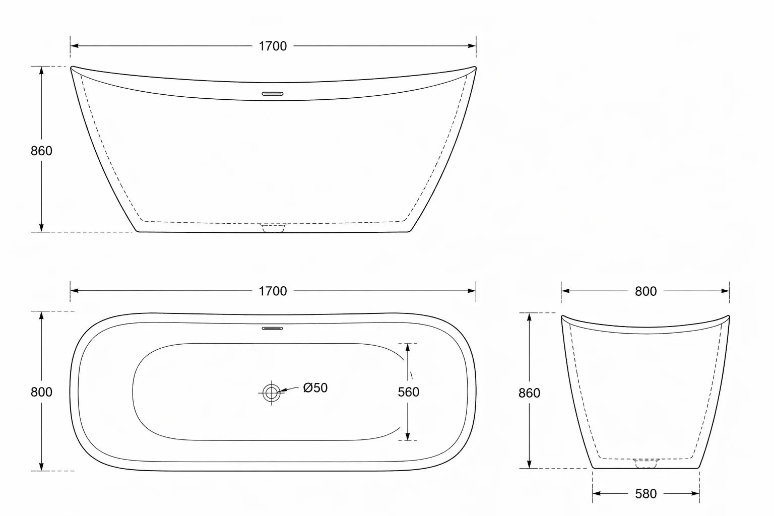 KNB Free Standing white - Image 2